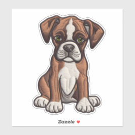 CUSTOM CUT Boxer Dog Digital Patch Sticker