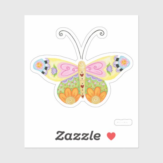 Custom Cut Butterfly Sticker #5 (Vel)