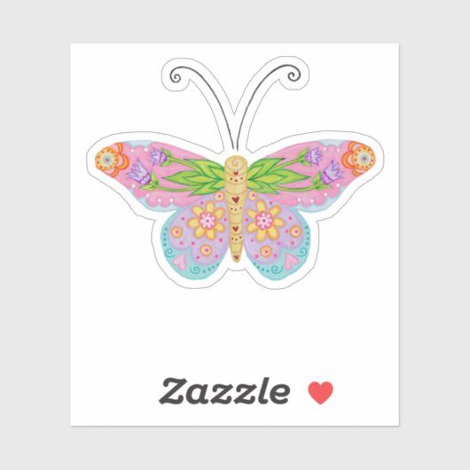 Custom Cut Butterfly Sticker #6 (Vel)