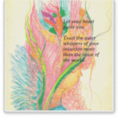 Custom-Cut  Flower Angel Vinyl Sticker (Voorkant)