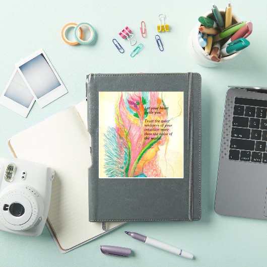 Custom-Cut  Flower Angel Vinyl Sticker (iPad Cover)