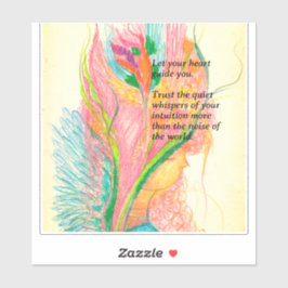 Custom-Cut Flower Angel Vinyl Sticker