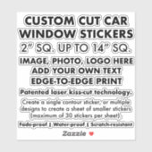 Custom Cut Gepersonaliseerde VINYL CAR STICKERS 6  (Vel)