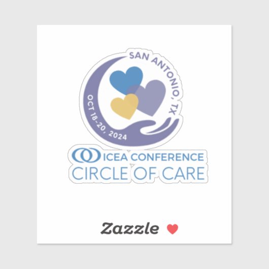 Custom-cut ICEA conference logo sticker (Vel)