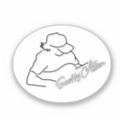 Custom Cut Oval Scotty Allen Officiële Logo Sticke Sticker (Voorkant)