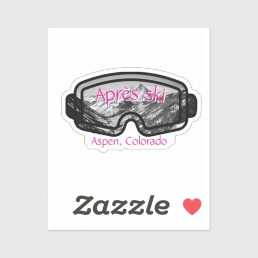 Custom-Cut Vinyl Aspen Apres Sticker (Vel)