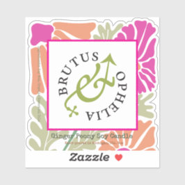 Custom-Cut Vinyl Floral Product Label Watercolor