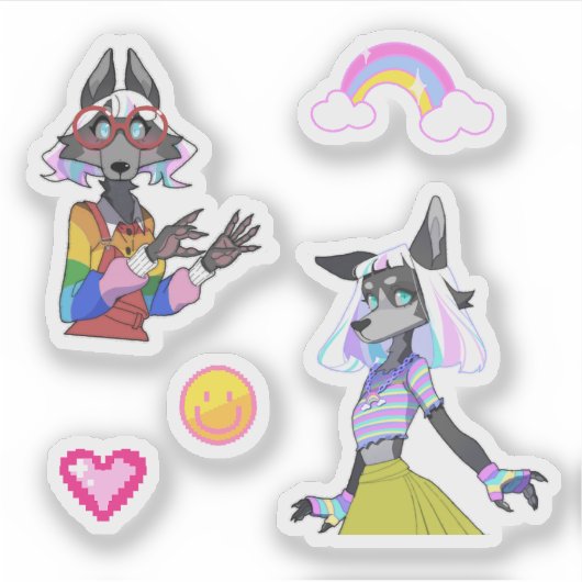 Custom-Cut Vinyl Sticker (Voorkant)