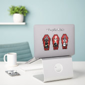 Custom-Cut Vinyl Sticker (Laptop op bureau)