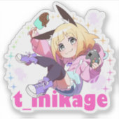 Custom-Cut Vinyl Sticker　貼ってはがせるラップトップスキン Sticker (Voorkant)