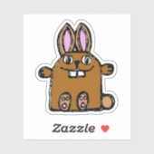 Custom-Cut Vinyl Sticker - Bailey Bunny (Vel)