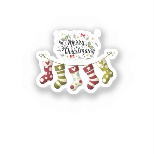 Custom-Cut Vinyl Sticker Christmas (Voorkant)