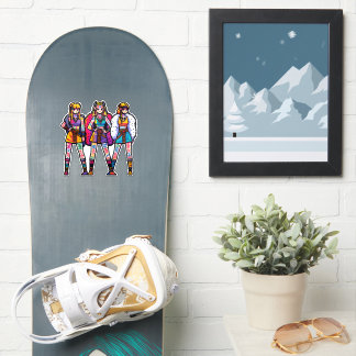 Custom-Cut Vinyl Sticker: Drie Warrior Vrouwen Sticker