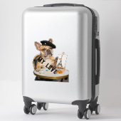 Custom-Cut Vinyl Sticker French bulldog (Koffer)