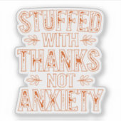 Custom-Cut Vinyl Sticker - gevuld met Bedankt (Voorkant)