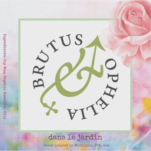 Custom-Cut Vinyl Sticker Product Label Waterverf (Voorkant)