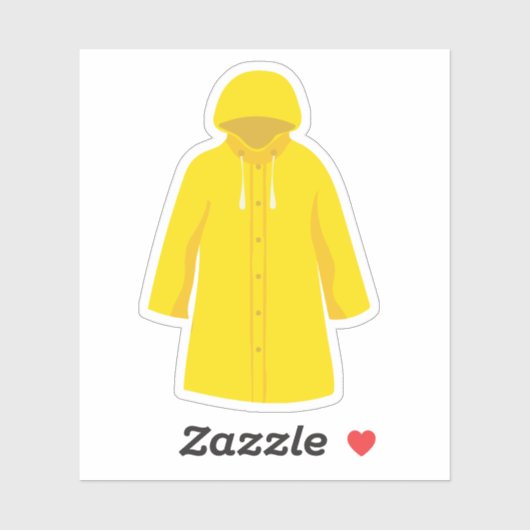 Custom-Cut Vinyl Sticker Regenjas (Vel)