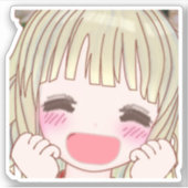 Custom-Cut Vinyl Sticker【smile】 カスタムカットビニールステッカー Sticker (Voorkant)