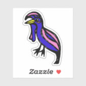 Custom-Cut Vinyl Sticker - Ula Umbrellabird (Vel)