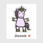 Custom-Cut Vinyl Sticker - Uri Unicorn (Vel)