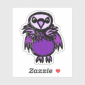 Custom-Cut Vinyl Sticker - Violet Vulture (Vel)