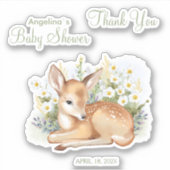 Custom-Cut Vinyl Sticker voor baby shower. (Voorkant)