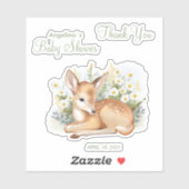 Custom-Cut Vinyl Sticker voor baby shower. (Vel)