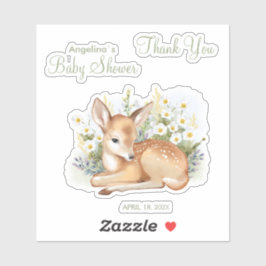 Custom-Cut Vinyl Sticker voor baby shower.