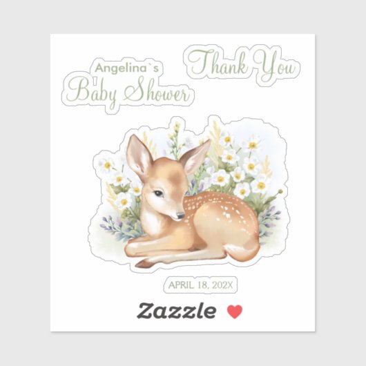 Custom-Cut Vinyl Sticker voor baby shower. (Vel)