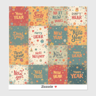 Custom-Cut Vinyl Sticker voor het nieuwe jaar