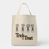 Custom-Cut Vinyl Sticker vrolijke skeletten Tote Bag (Achterkant)