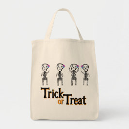 Custom-Cut Vinyl Sticker vrolijke skeletten Tote Bag