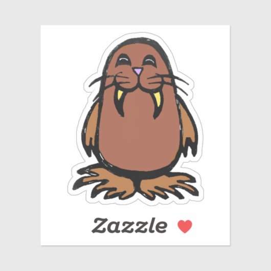 Custom-Cut Vinyl Sticker - Weston Walrus (Vel)