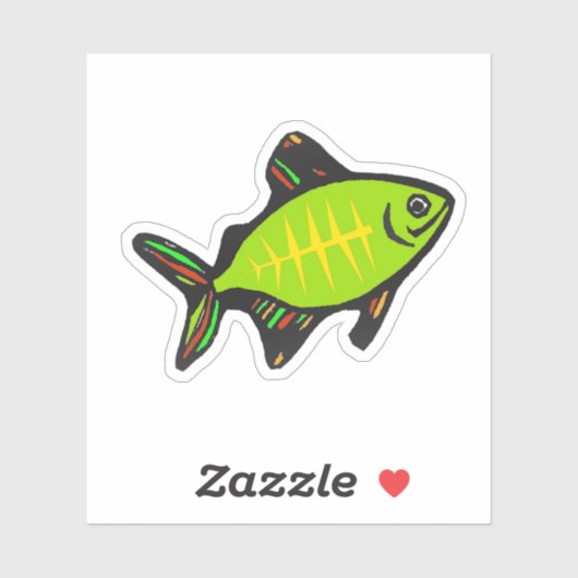 Custom-Cut Vinyl Sticker - Xavier X-ray Fish (Vel)