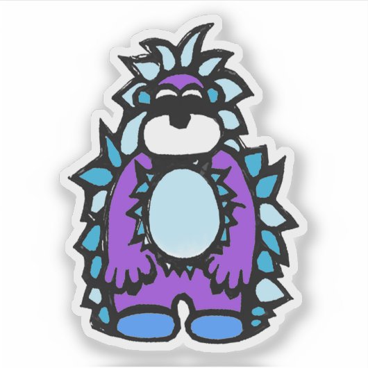 Custom-Cut Vinyl Sticker - Yardley Yeti (Voorkant)