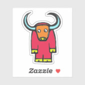 Custom-Cut Vinyl Sticker - Yogi Yak (Vel)