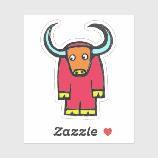 Custom-Cut Vinyl Sticker - Yogi Yak (Vel)