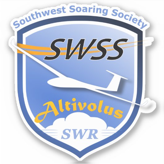 Custom-Cut Vinyl Stickers with SWSS Emblem (Voorkant)