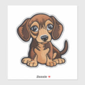CUSTOM CUT Weiner hond digitale patch Sticker (Vel)