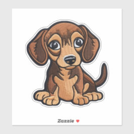 CUSTOM CUT Weiner hond digitale patch Sticker