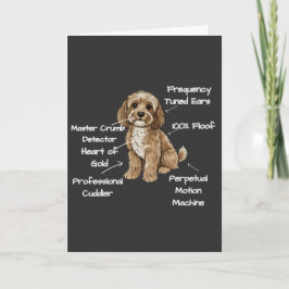 CUSTOM Cute Anatomy of a Cockapoo Dog Lover Kaart