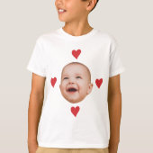 Custom Cute Baby Face One Photo T-shirt (Voorkant)