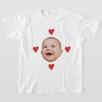 Custom Cute Baby Face One Photo T-shirt