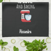 Custom Cute Baking Lover Gifts Baker Personalized Theedoek (Gevouwen)