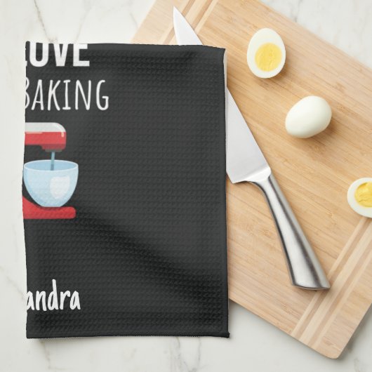 Custom Cute Baking Lover Gifts Baker Personalized Theedoek (Quarter Fold)