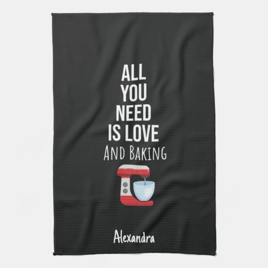Custom Cute Baking Lover Gifts Baker Personalized Theedoek (Verticaal)