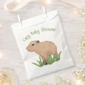 Custom Cute Capybara Pun Capy Baby shower Bedankzakje (Geknipt)