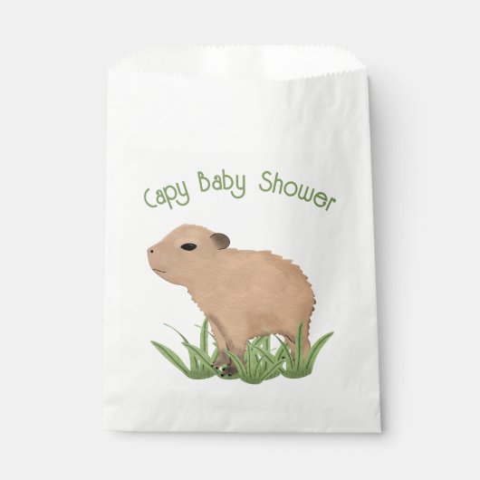 Custom Cute Capybara Pun Capy Baby shower Bedankzakje (Voorkant)