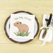 Custom Cute Capybara Pun Capy Baby shower Servet
