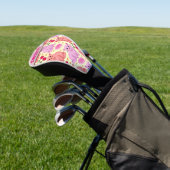 Custom Cute Cat Cherry Floral Pattern Golfheadcover (Insitu)